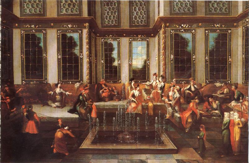 Jan Baptiste Vanmour Reception dans un harem turc (mk32) oil painting picture